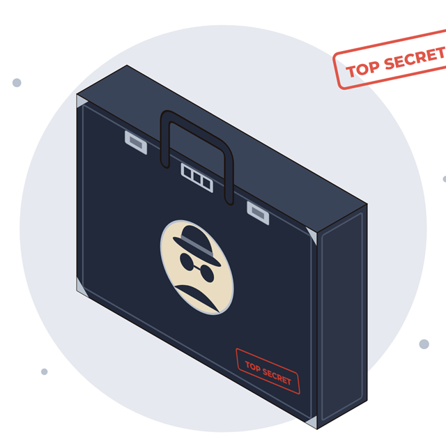 Mallette d'agent secret en papier à construire