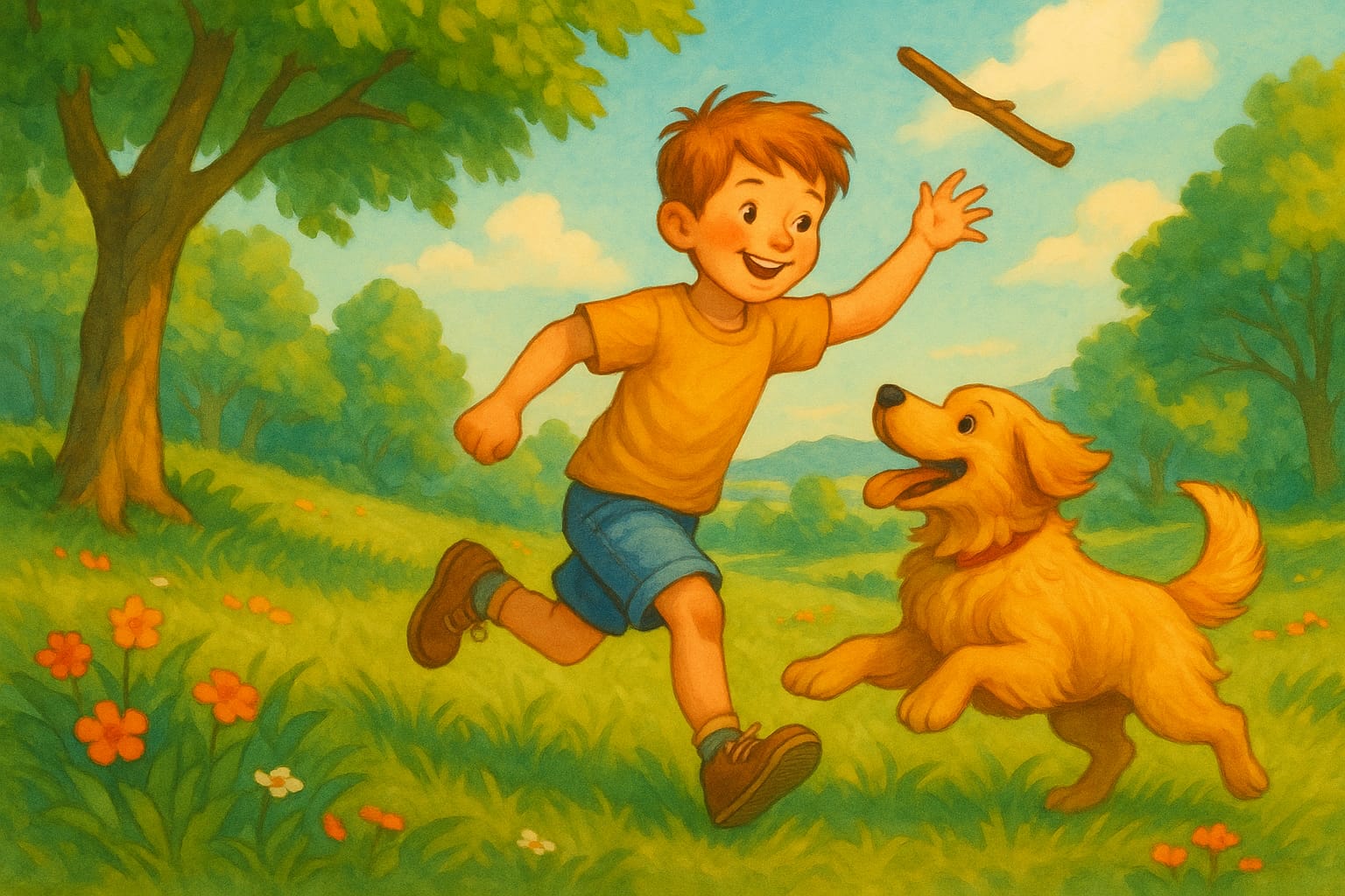 Un enfant et son chien, personnages de l’aventure