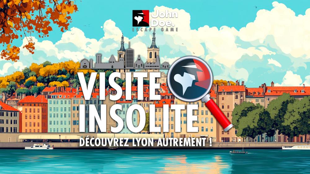 Le visuel de la visite insolite de Lyon, une des aventures de la chaîne John Doe
